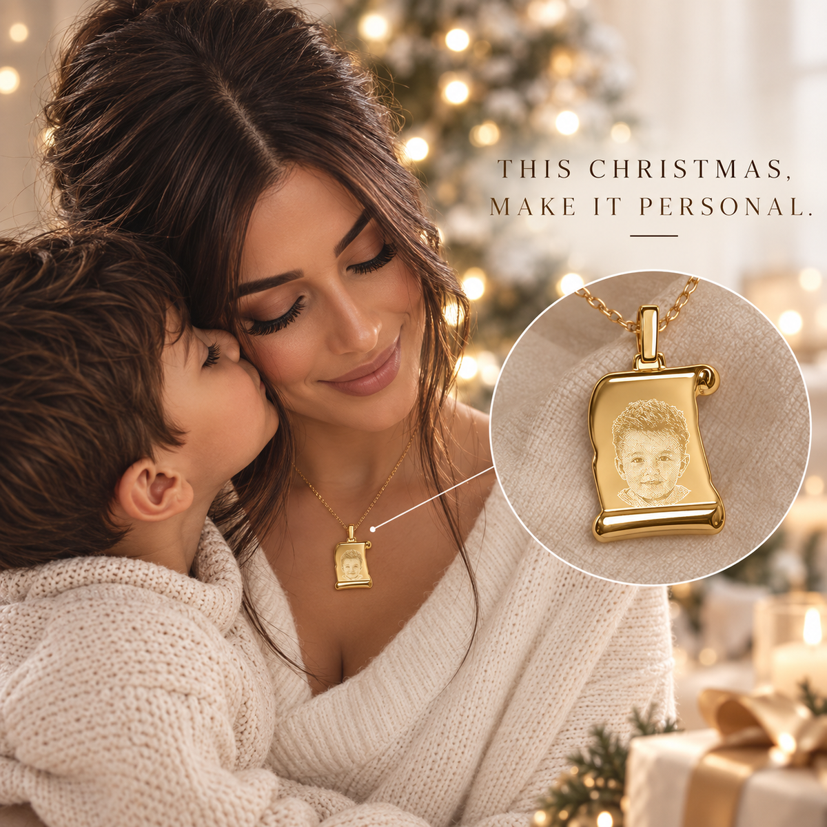 Kinlore Christmas personalised photo jewellery banner